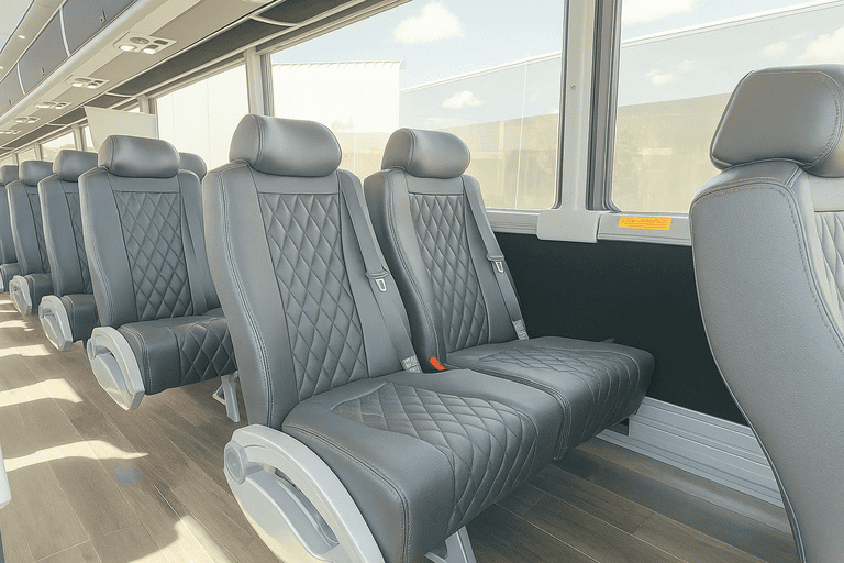 interior of Charter Bus Rental Coon Rapids charter bus